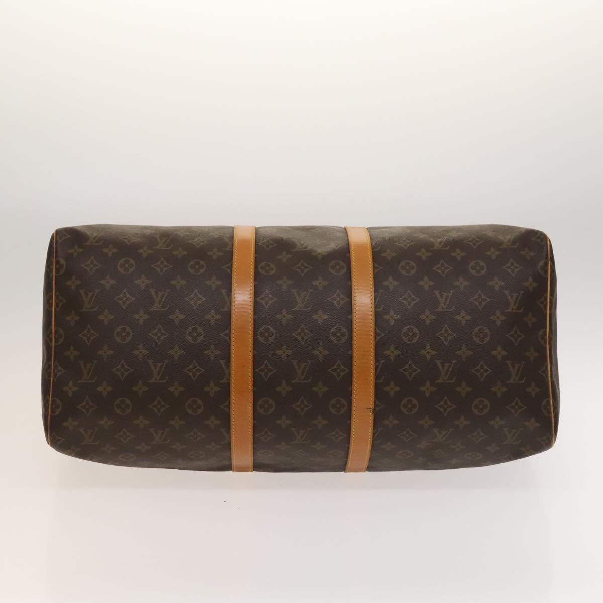 Louis Vuitton Keepall 55, Brown, Canvas, travel