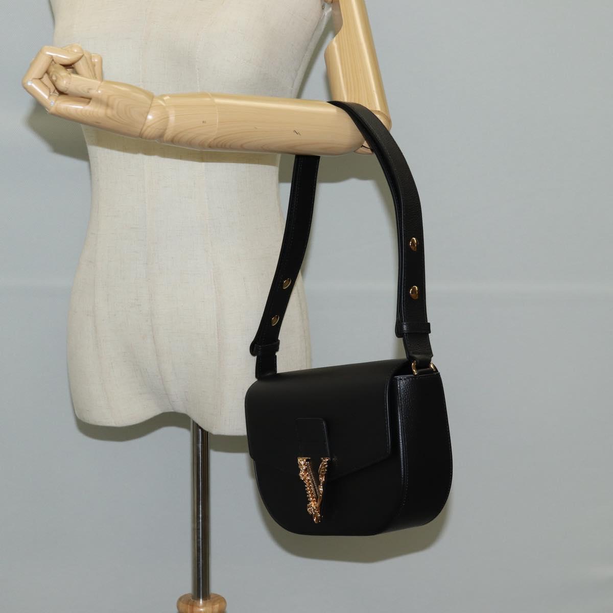 Versace Medusa, Black, Leather, shoulder