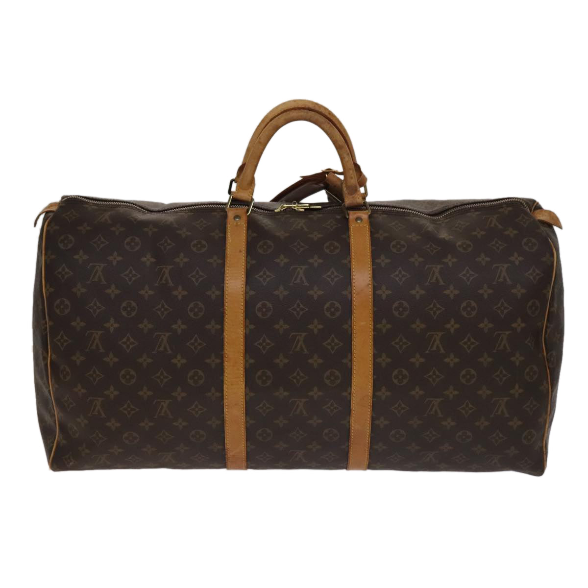 Louis Vuitton Keepall 60, Black, Canvas, travel