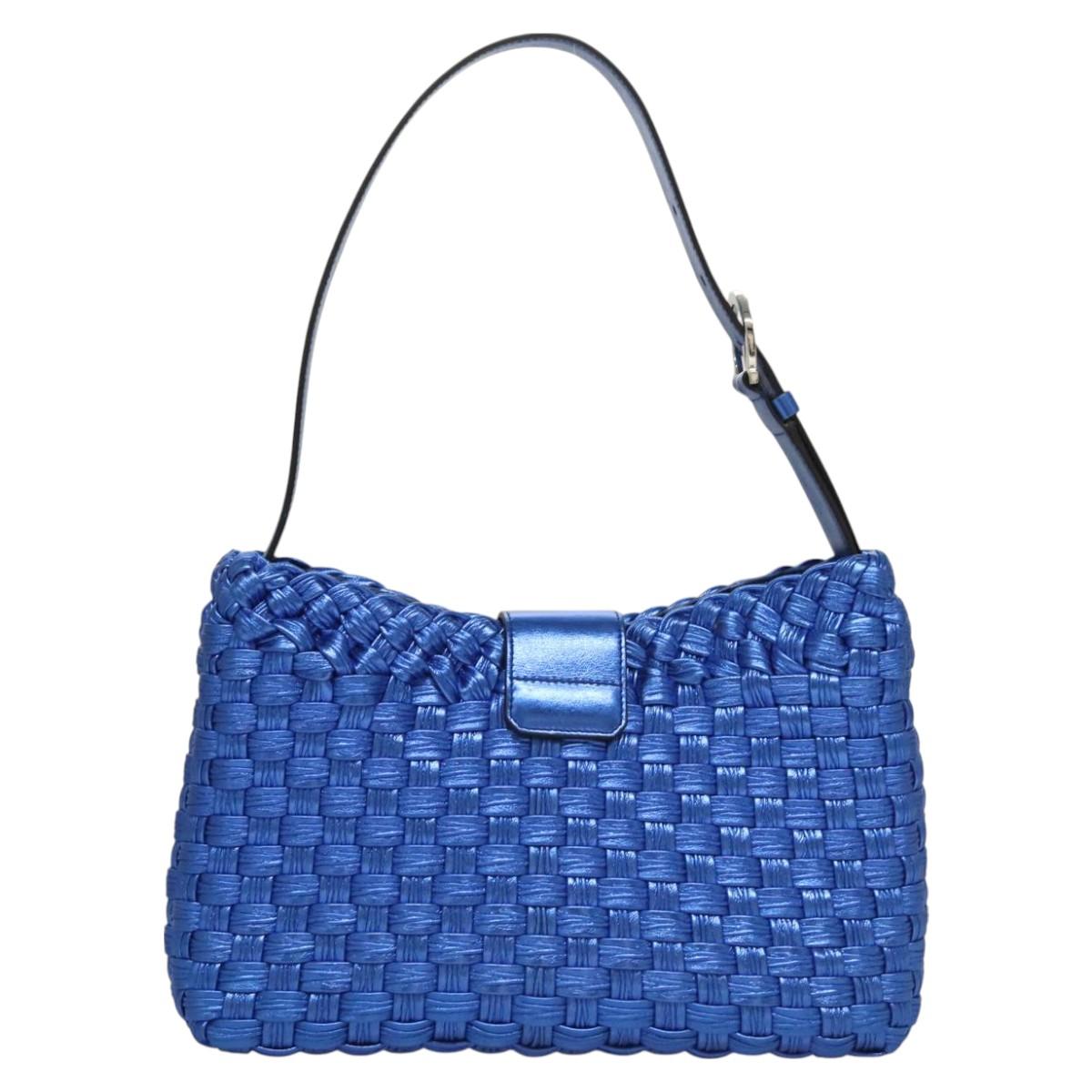 Salvatore Ferragamo Gancini, Blue, Leather, shoulder