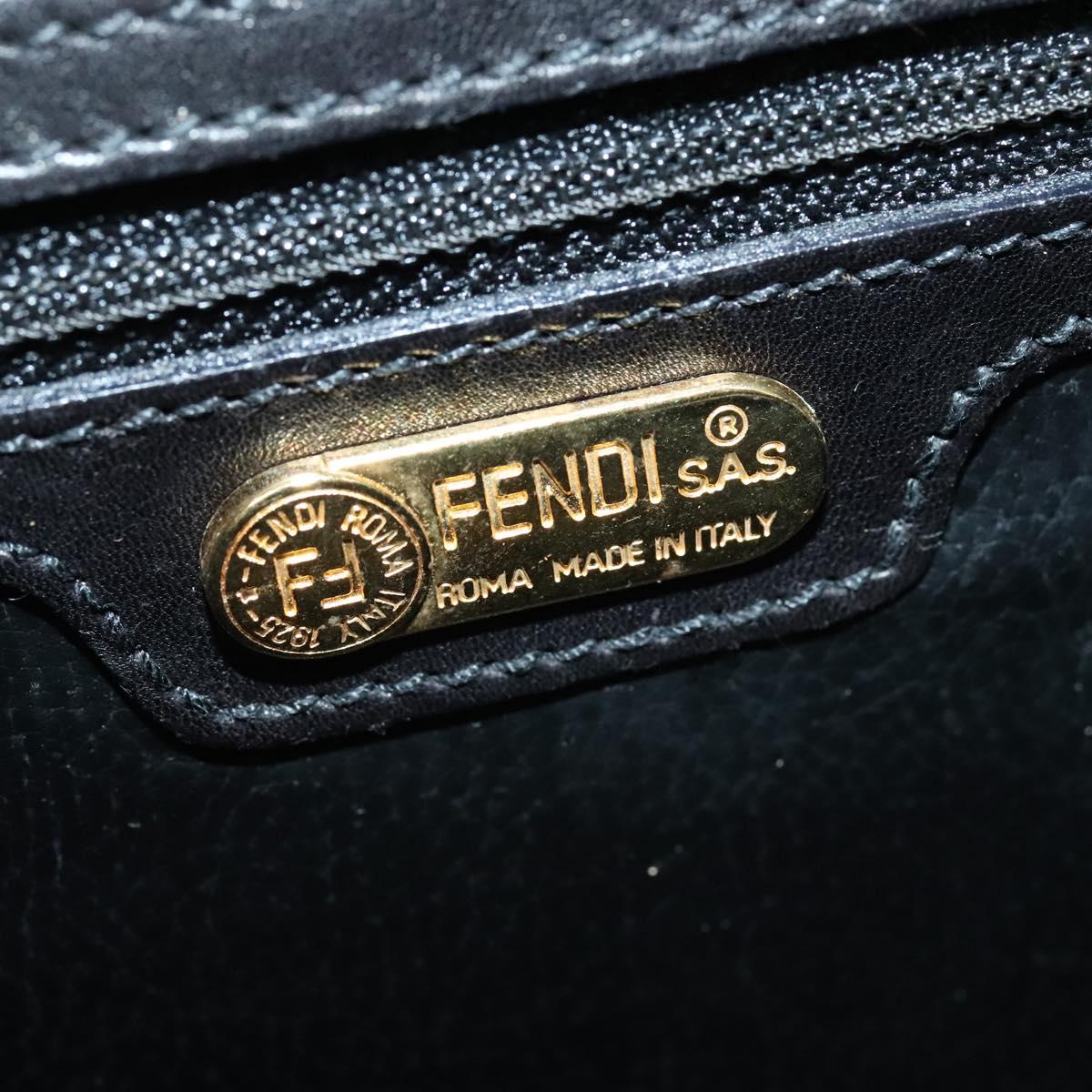 Fendi Envelope Clutch Leather, BLACK, LEATHER, Clutche & pouche