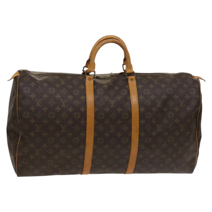 Louis Vuitton Keepall 60, Brown, Canvas, travel