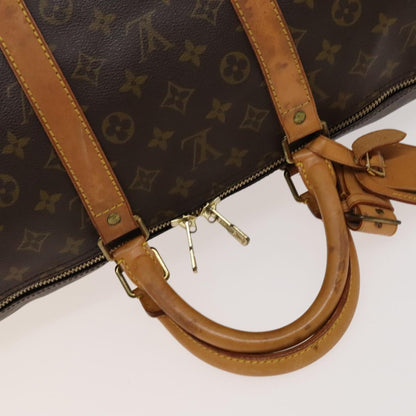 Louis Vuitton Keepall Bandouliere 55, Brown, Canvas, travel