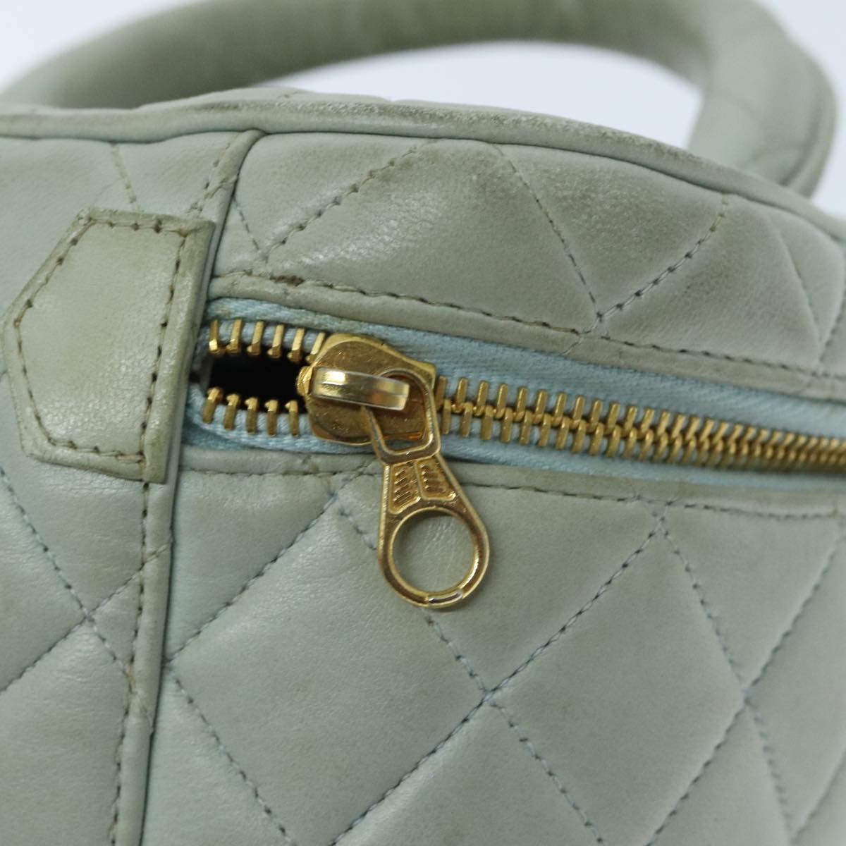 Chanel Vanity, Blue, Leather, clutch