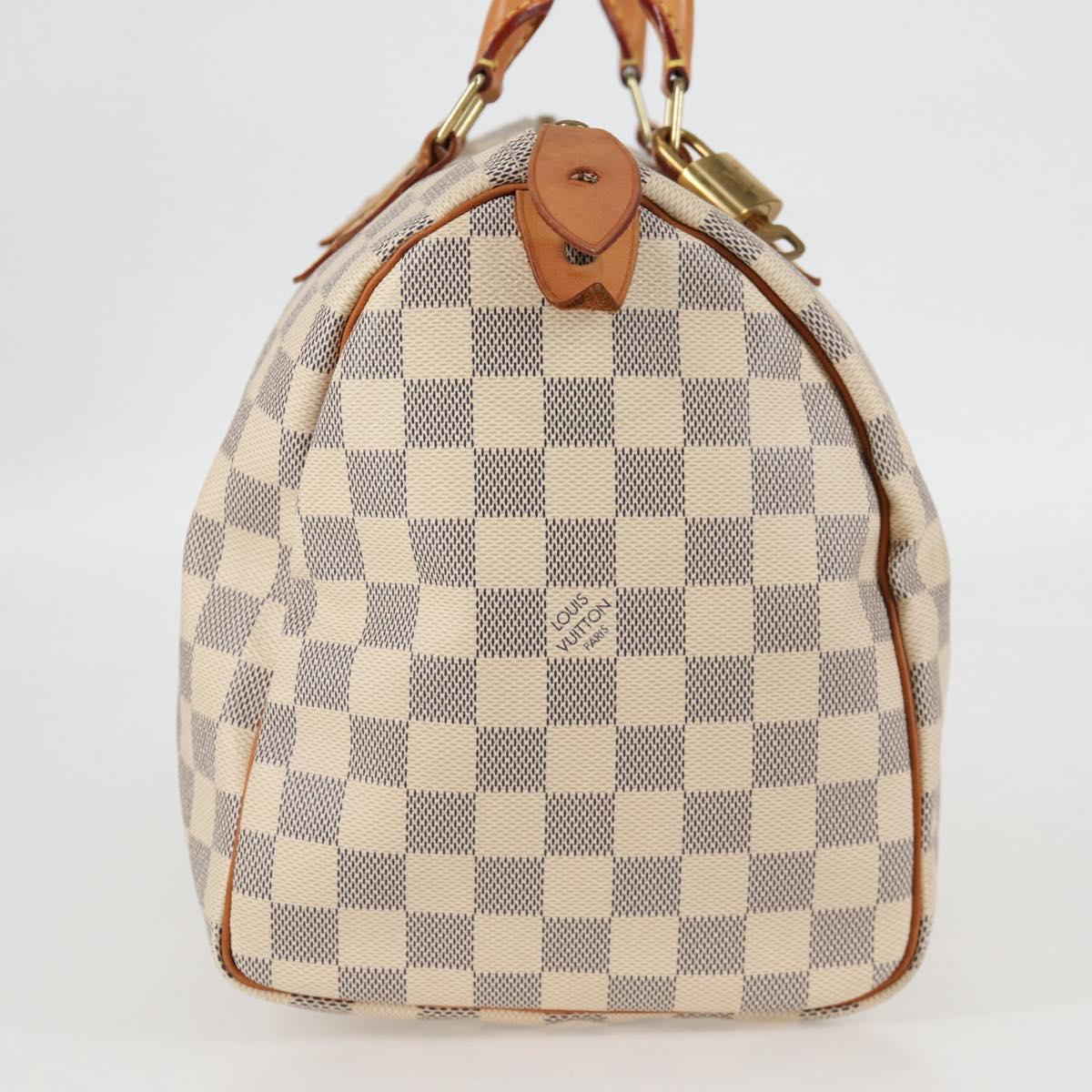 Louis Vuitton Speedy 30, White, Canvas, handbag
