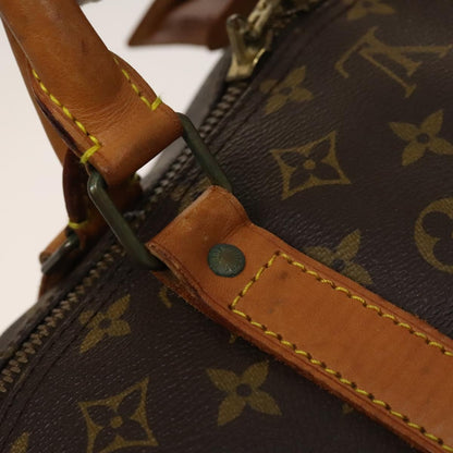 Louis Vuitton Keepall Bandoulière 55, Brown, Canvas, travel