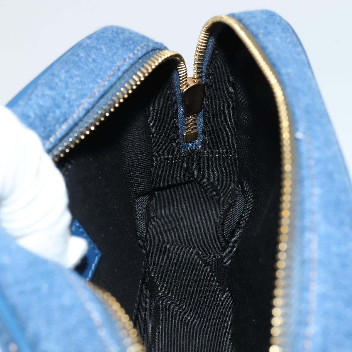 Versace, Blue, Denim - Jeans, shoulder