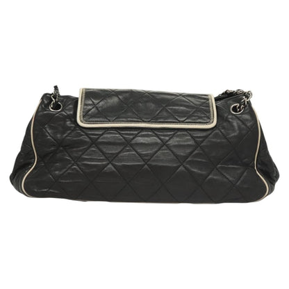 Chanel Mademoiselle, Black, Leather, shoulder