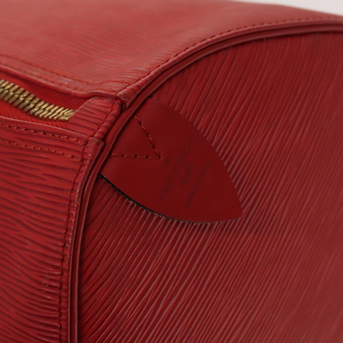 Louis Vuitton Keepall 55, Red, Leather, travel