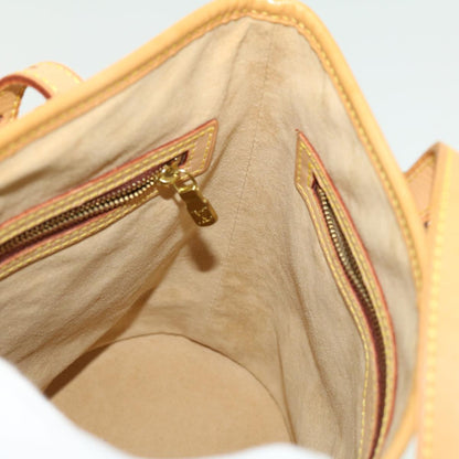 Louis Vuitton Bucket PM, Beige, Leather, shoulder