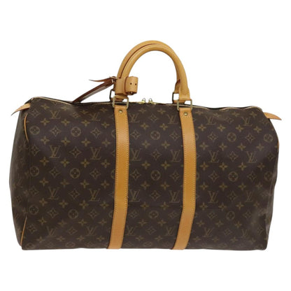 Louis Vuitton Keepall 50, Brown, Canvas, travel
