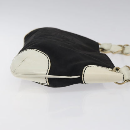Chanel Coco Mark, Black, Canvas, shoulder