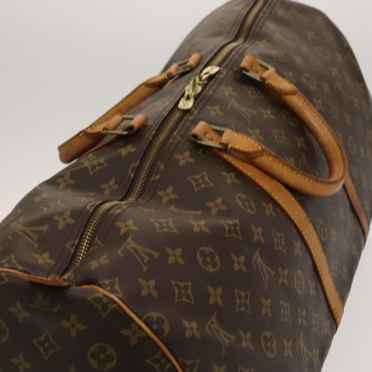 Louis Vuitton Keepall 55, Brown, Canvas, travel