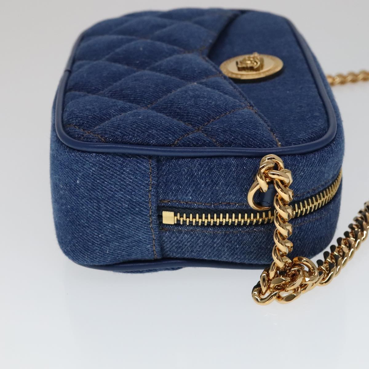 Versace, Blue, Denim - Jeans, shoulder