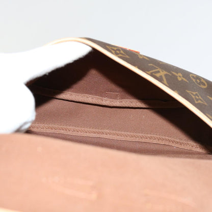 Louis Vuitton Saumur, Brown, Canvas, shoulder