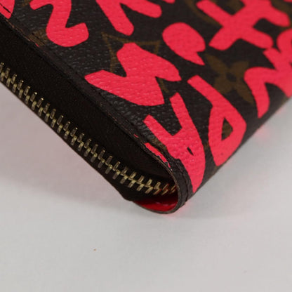 Louis Vuitton Portefeuille zippy, Pink, Canvas, wallet