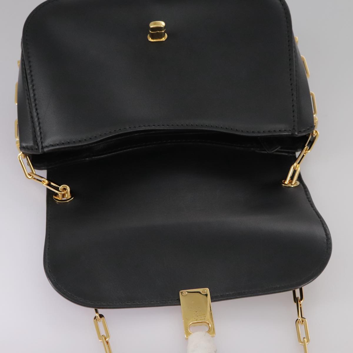 Valentino Garavani, Black, Leather, shoulder