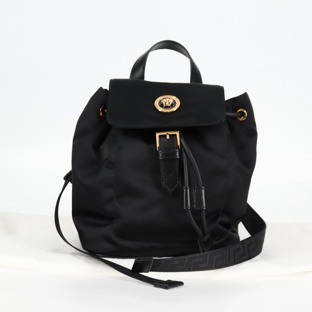 Versace Medusa, Black, NYLON, backpack