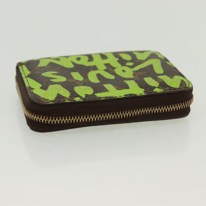 Louis Vuitton Zippy coin purse, Green, Canvas, wallet
