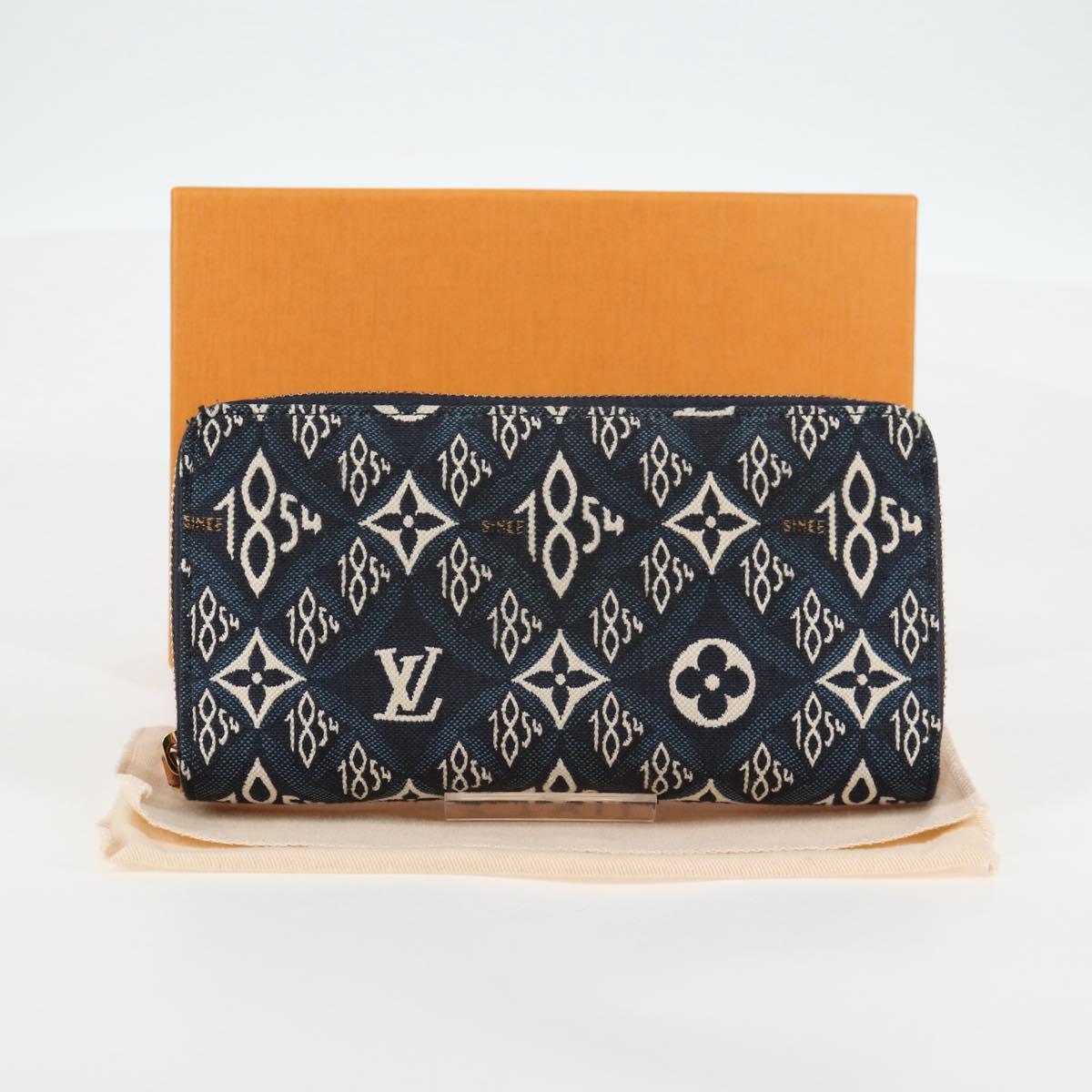 Louis Vuitton Zippy wallet, Blue, Canvas, wallet