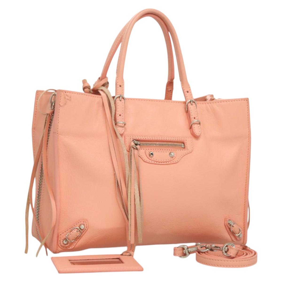 Balenciaga Papier, Pink, Leather, handbag