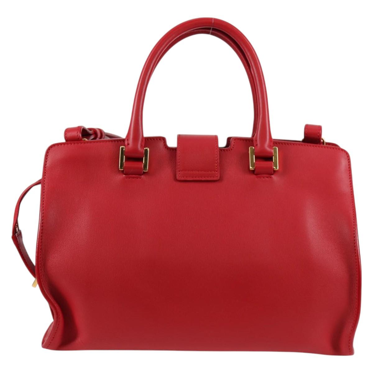 Saint Laurent Chyc, Red, Leather, handbag