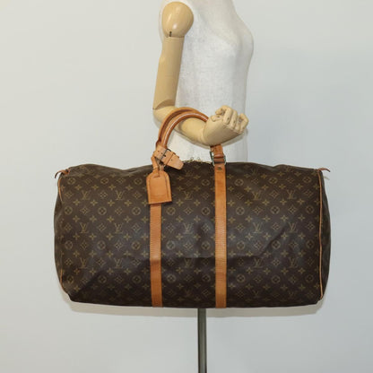 Louis Vuitton Keepall 60, Brown, Canvas, travel
