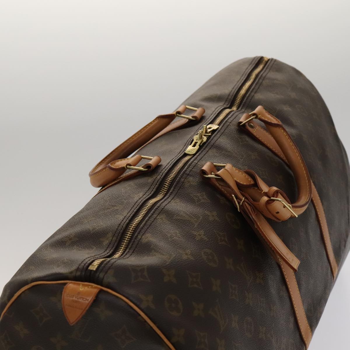 Louis Vuitton Keepall 60, Brown, Canvas, travel