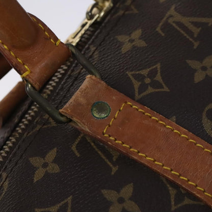 Louis Vuitton Keepall 55, Brown, Canvas, travel