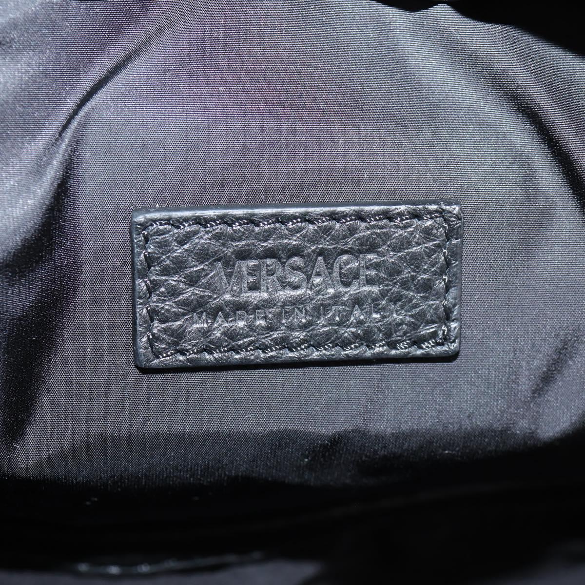 Versace Medusa, Black, Leather, backpack