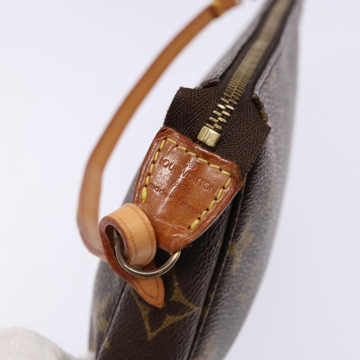 Louis Vuitton Pochette Accessoire, Brown, Canvas, clutch