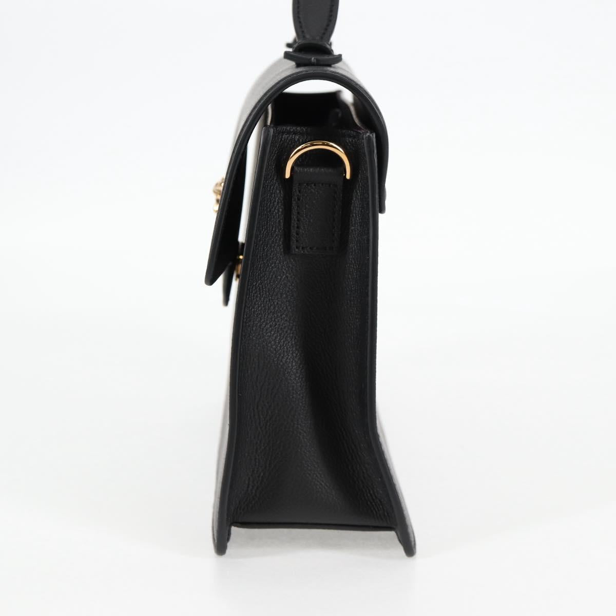 Versace Medusa, Black, Leather, handbag