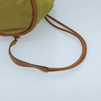 Celine Drawstring Bucket Bag Nylon, Khaki, Synthetic, Handbag