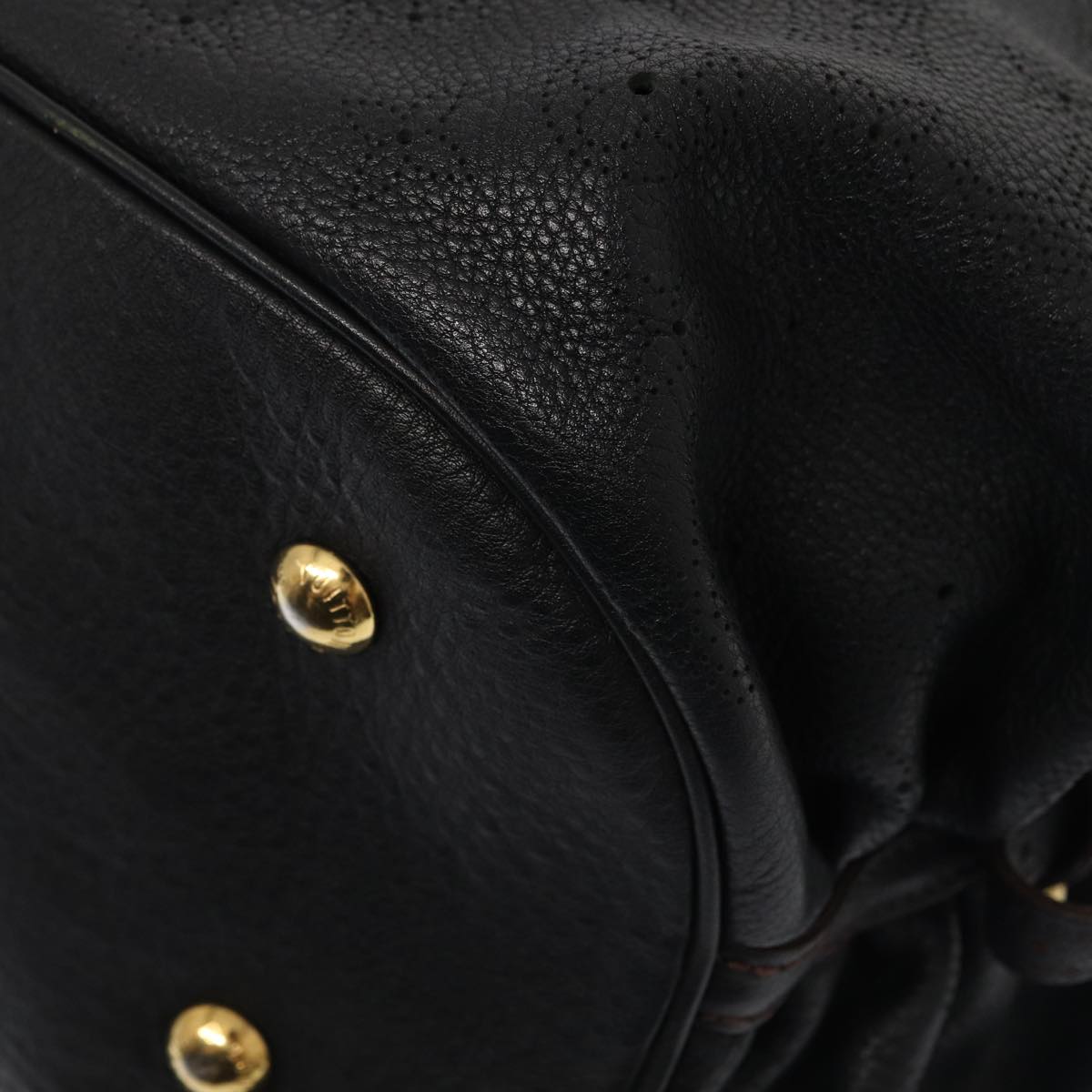 Louis Vuitton XL, Black, Leather, handbag