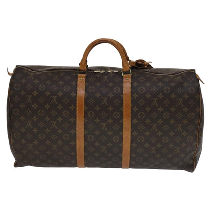 Louis Vuitton Keepall 60, Brown, Canvas, travel