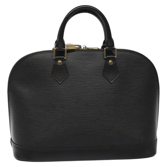 Louis Vuitton Alma, Black, Leather, handbag