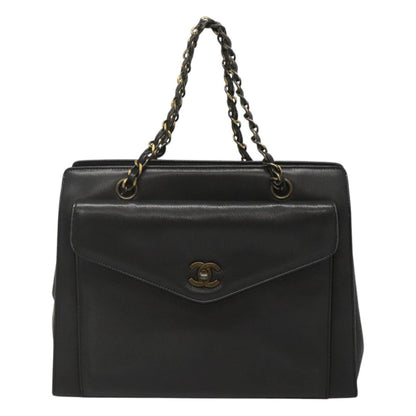 Chanel, Black, Leather, handbag