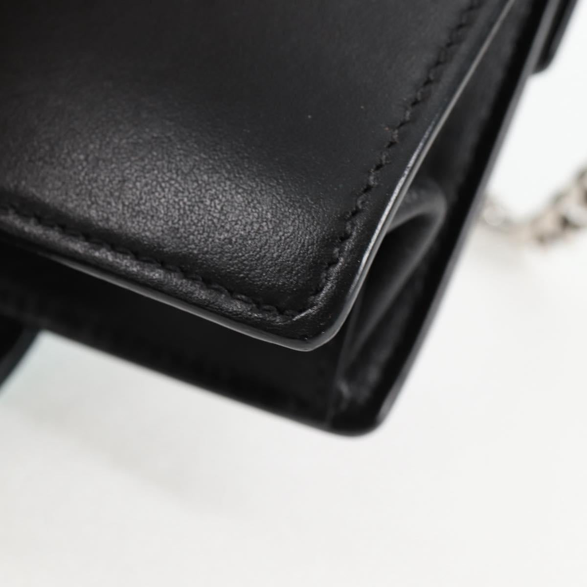 Prada Ribbon, Black, Leather, shoulder