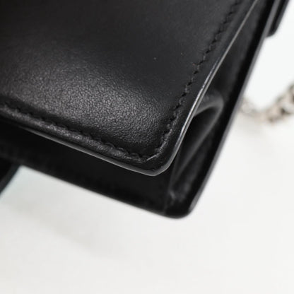 Prada Ribbon, Black, Leather, shoulder