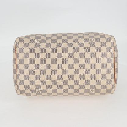 Louis Vuitton Speedy 30, White, Canvas, handbag