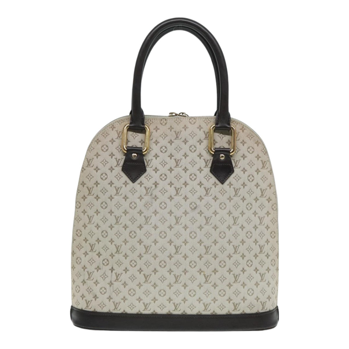 Louis Vuitton Alma long, Grey, Canvas, handbag