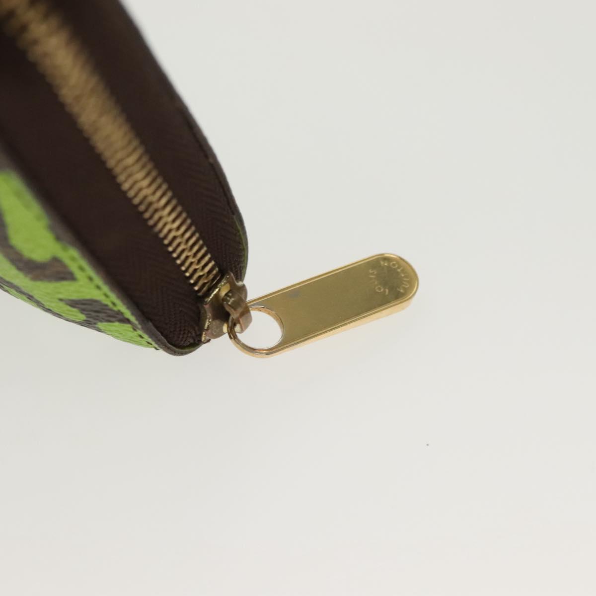 Louis Vuitton Zippy coin purse, Green, Canvas, wallet