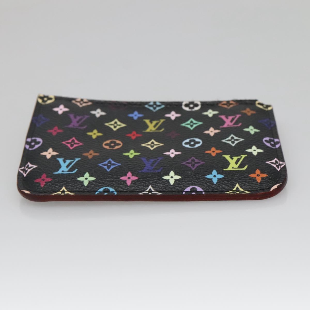Louis Vuitton Pochette Clés, Black, Canvas, wallet