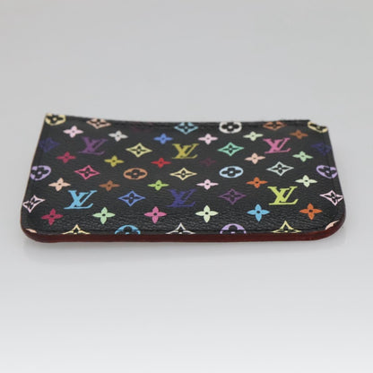 Louis Vuitton Pochette Clés, Black, Canvas, wallet