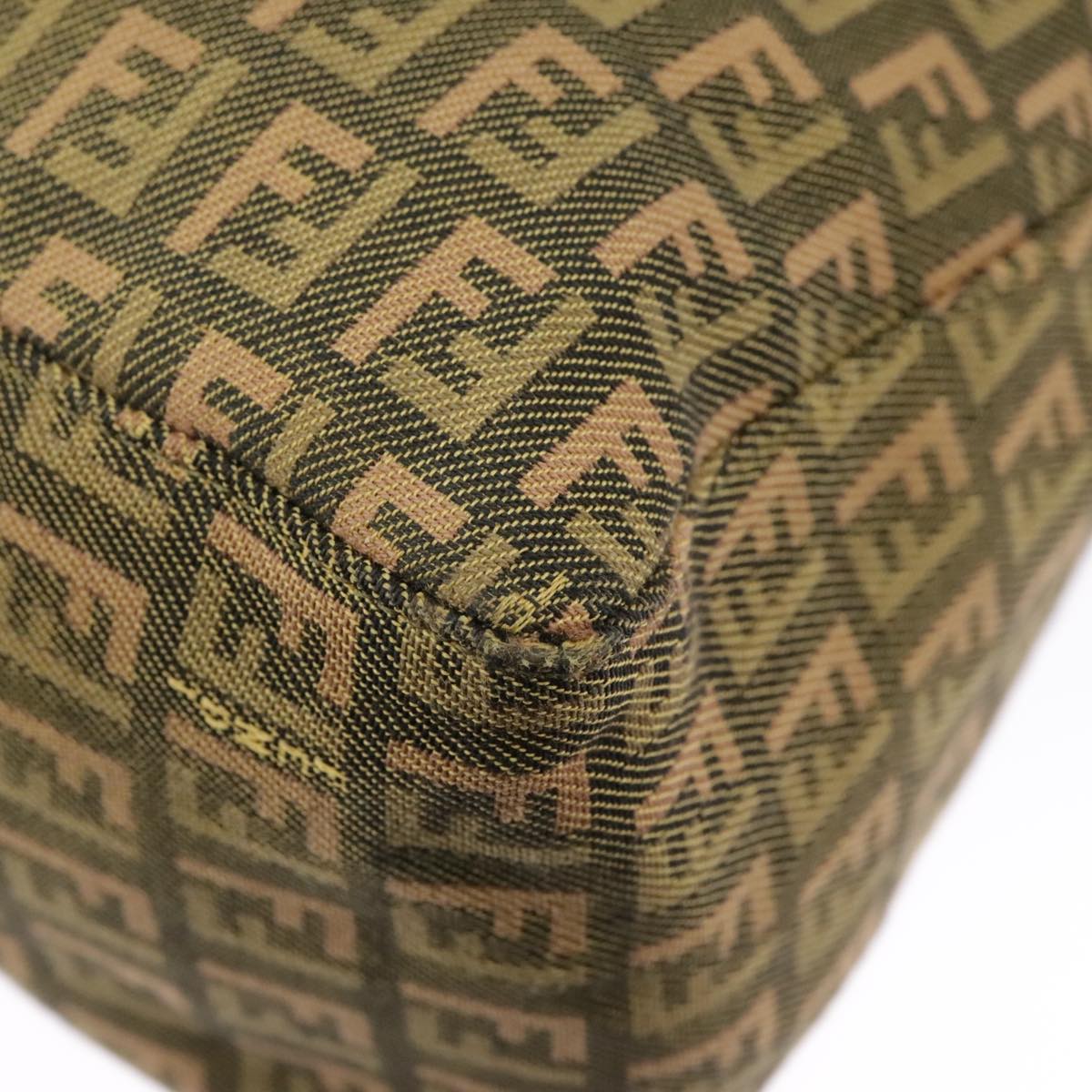 Fendi Zucchino, Khaki, Canvas, handbag