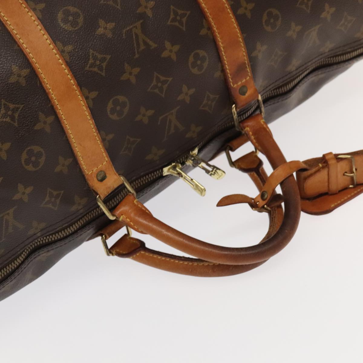 Louis Vuitton Keepall 60, Brown, Canvas, travel