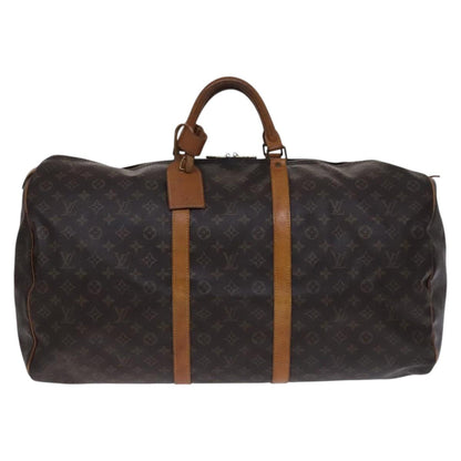 Louis Vuitton Keepall 60, Brown, Canvas, travel