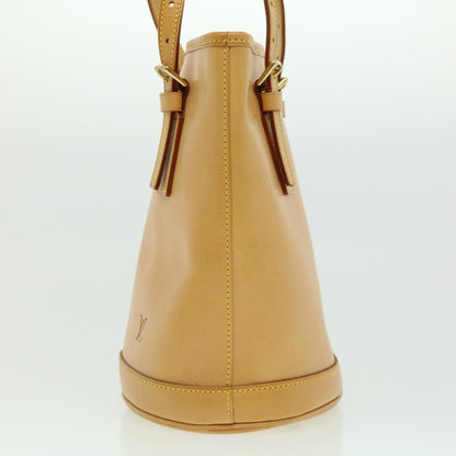 Louis Vuitton Bucket PM, Beige, Leather, shoulder