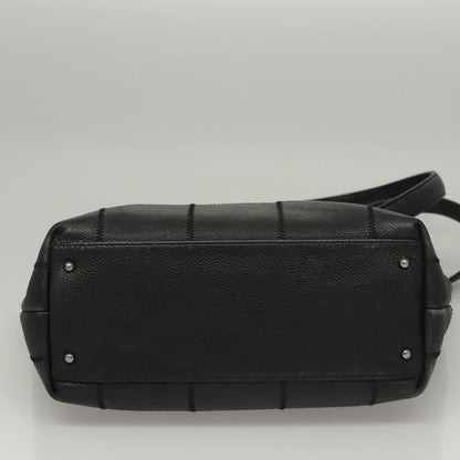 Chanel Chocolate bar, Black, Leather, tote