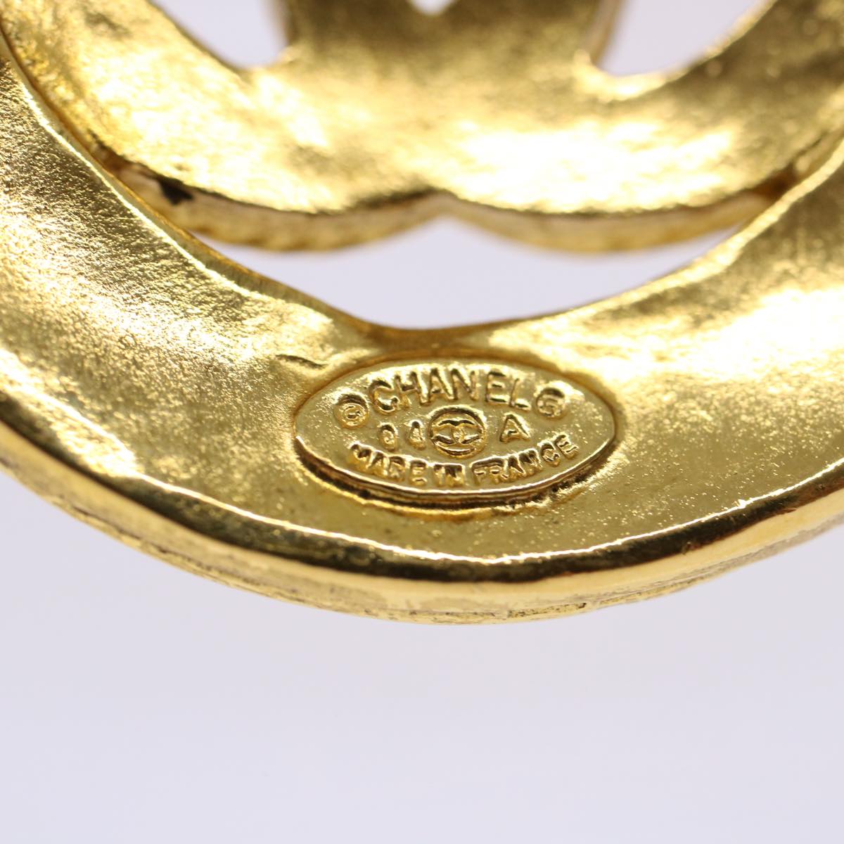 Chanel CC Open Heart Pendant Necklace Metal, GOLD, METAL, Necklace